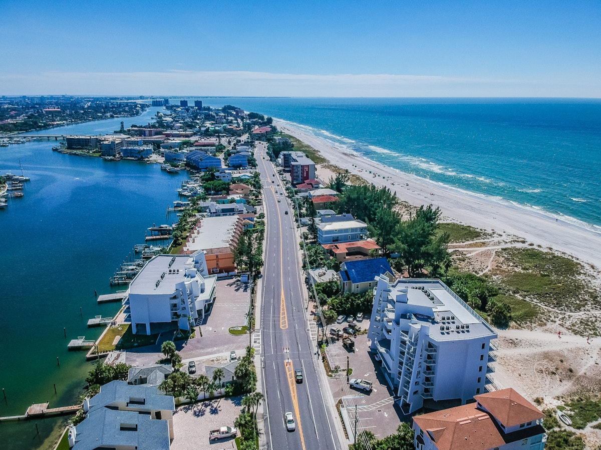 Aerial view of the boulevard